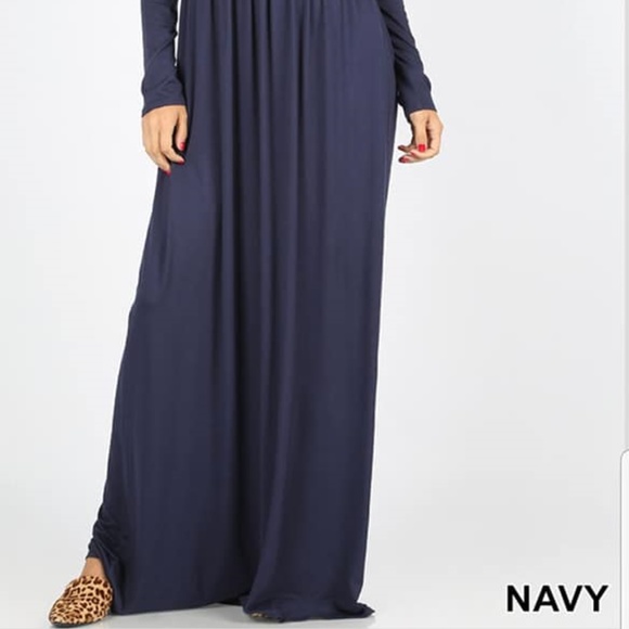 solid maxi dress - Picture 2 of 2